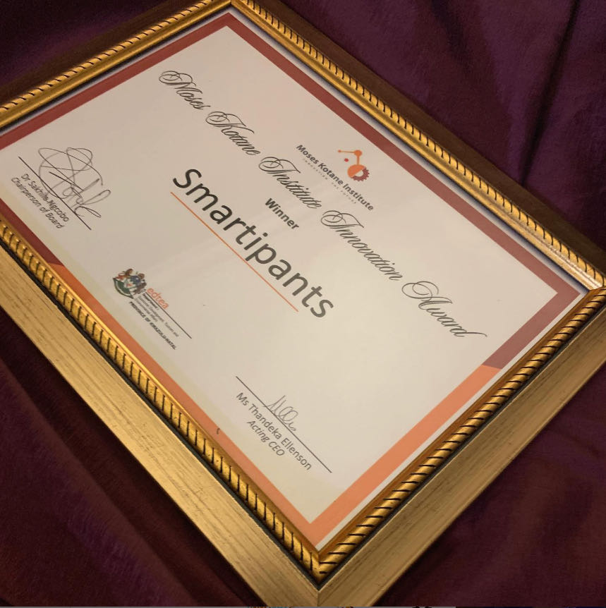 A photo of the Moses Kotane Award for Innovation