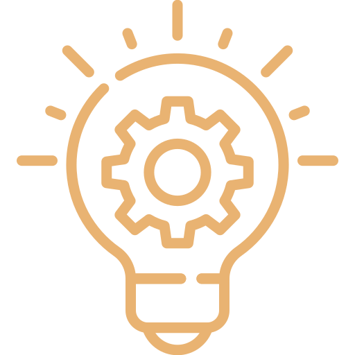 A lightbulb icon representing innovation